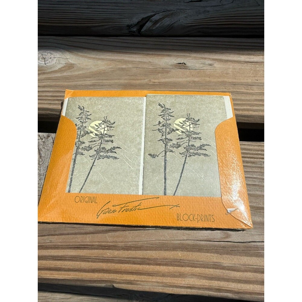 Vintage Gwen Frostic Original Block-Prints Stationery Set - Unopened / Sealed